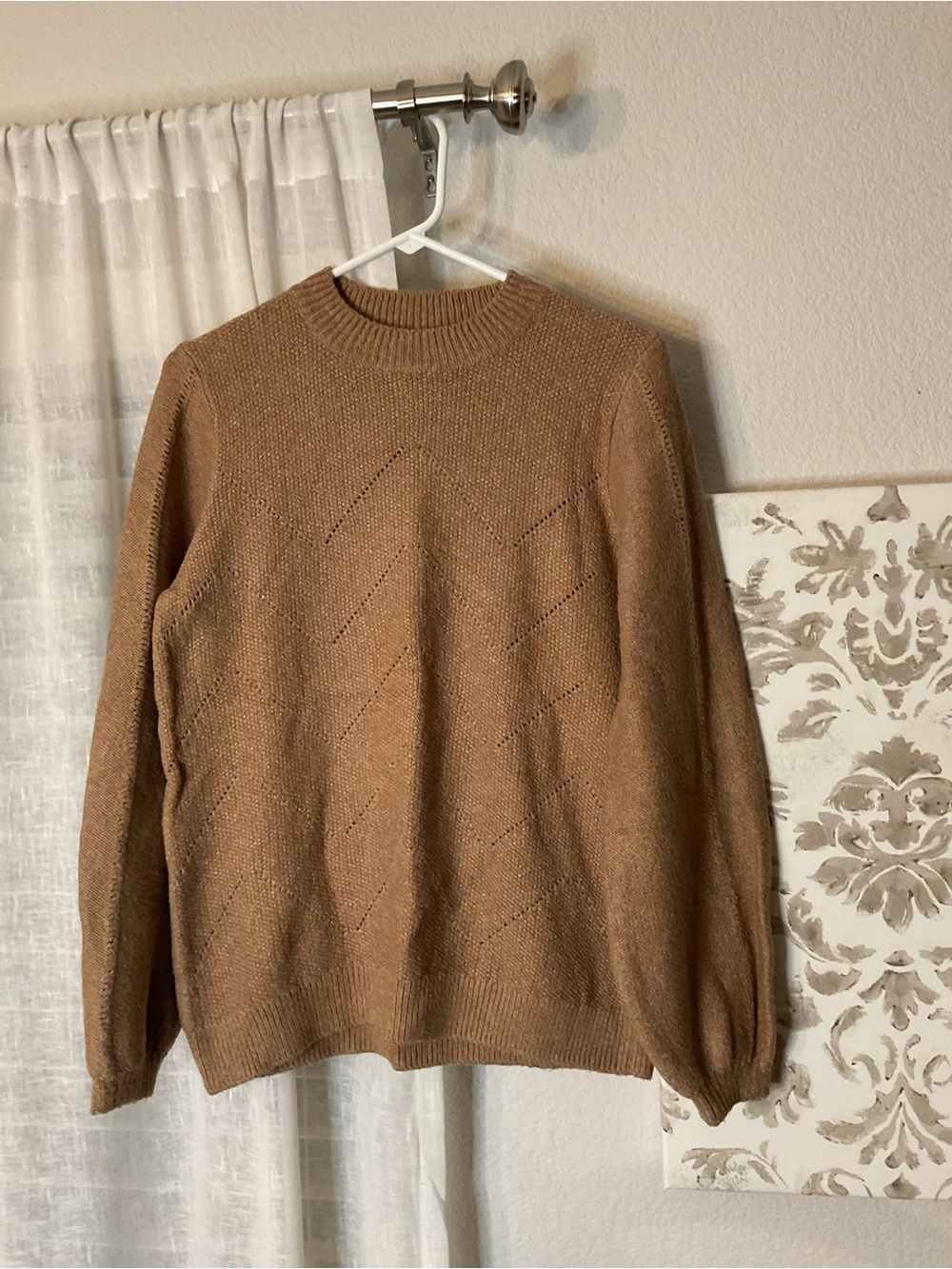 Lucky Brand Camel Brown Crewneck Sweater